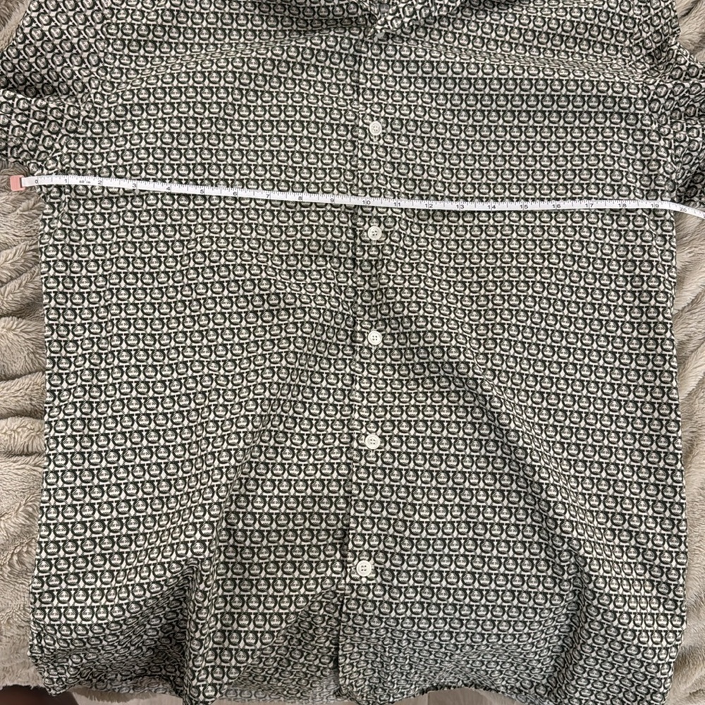 Salvatore Ferragamo Men’s Gancini Logo Print Button-Down Shirt M - Picture 8 of 8